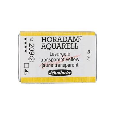 Schmincke Horadam akvarellfesték, 1/1 szilkés - 209, transparent yellow