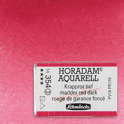 Schmincke Horadam akvarellfesték, 1/1 szilkés - 354, madder red dark