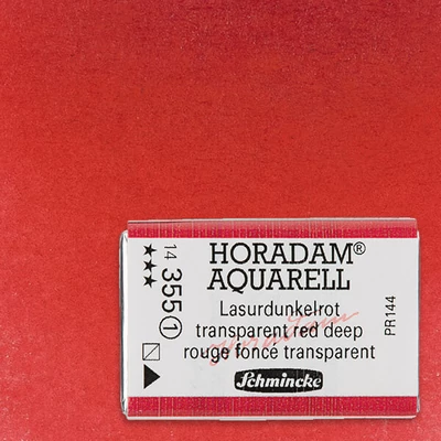 Schmincke Horadam akvarellfesték, 1/1 szilkés - 355, transparent red deep