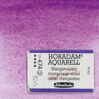 Schmincke Horadam akvarellfesték, 1/1 szilkés, granuláló - 474, manganese violet