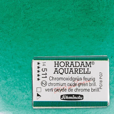 Schmincke Horadam akvarellfesték, 1/1 szilkés, granuláló - 511, chromium oxide green brilliant