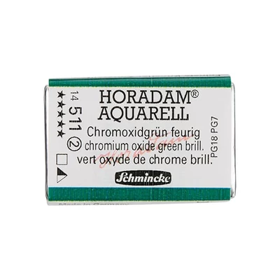Schmincke Horadam akvarellfesték, 1/1 szilkés, granuláló - 511, chromium oxide green brilliant
