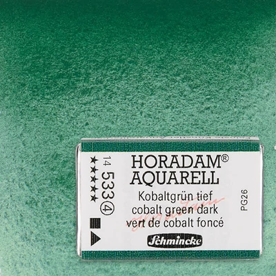 Schmincke Horadam akvarellfesték, 1/1 szilkés, granuláló - 533, cobalt green dark