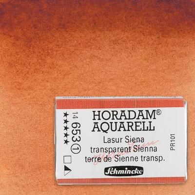 Schmincke Horadam akvarellfesték, 1/1 szilkés - 653, transparent sienna