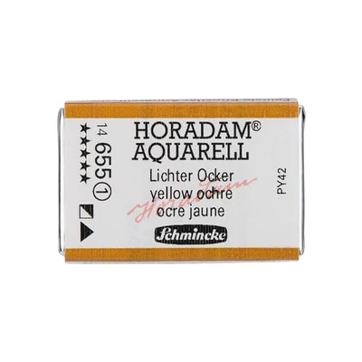Schmincke Horadam akvarellfesték, 1/1 szilkés - 655, yellow ochre
