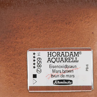 Schmincke Horadam akvarellfesték, 1/1 szilkés, granuláló - 658, mars brown