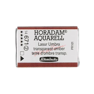 Schmincke Horadam akvarellfesték, 1/1 szilkés - 671, transparent umber