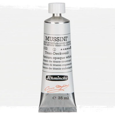 Schmincke Mussini olajfesték, 35 ml - 103, titanium opaque white