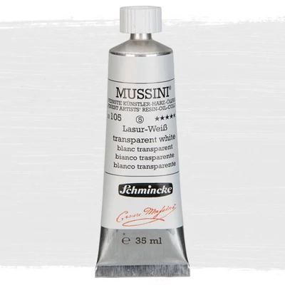 Schmincke Mussini olajfesték, 35 ml - 105, transparent white