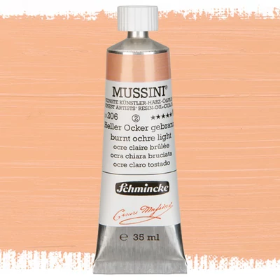 Schmincke Mussini olajfesték, 35 ml - 206, burnt ochre light
