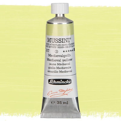 Schmincke Mussini olajfesték, 35 ml - 207, medieval yellow