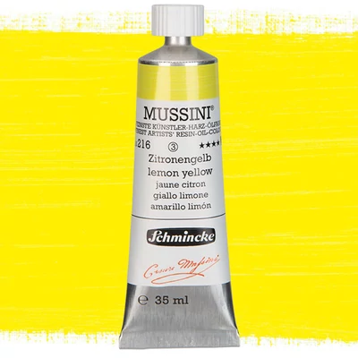 Schmincke Mussini olajfesték, 35 ml - 216, lemon yellow