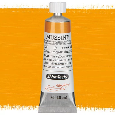 Schmincke Mussini olajfesték, 35 ml - 229, cadmium yellow 3 deep