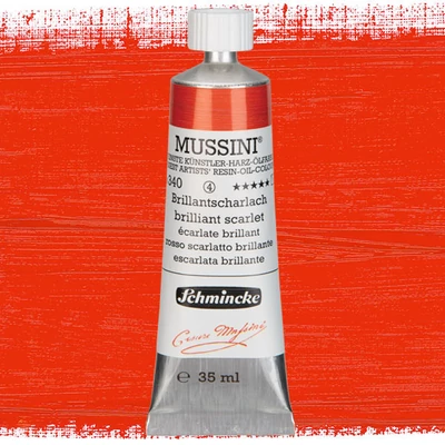 Schmincke Mussini olajfesték, 35 ml - 340, brilliant scarlet