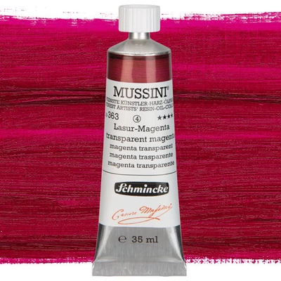 Schmincke Mussini olajfesték, 35 ml - 363, translucent magenta