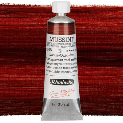 Schmincke Mussini olajfesték, 35 ml - 365, translucent red oxide