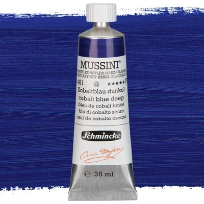 Schmincke Mussini olajfesték, 35 ml - 481, cobalt blue deep