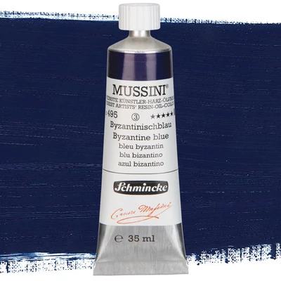 Schmincke Mussini olajfesték, 35 ml - 495, byzantine blue