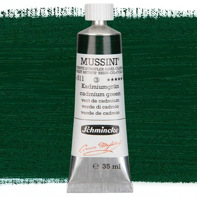 Schmincke Mussini olajfesték, 35 ml - 511, cadmium green
