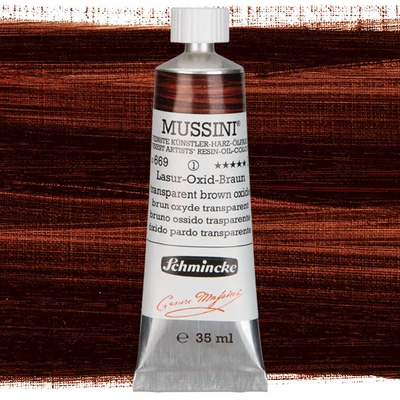 Schmincke Mussini olajfesték, 35 ml - 669, translucent brown oxide