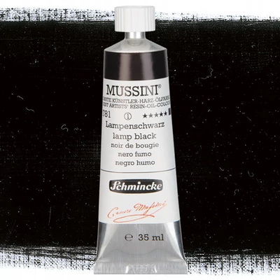 Schmincke Mussini olajfesték, 35 ml - 781, lamp black