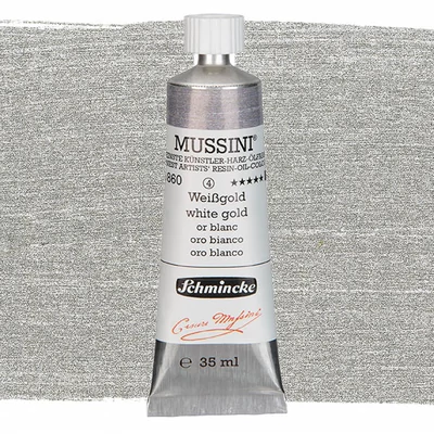 Schmincke Mussini olajfesték, 35 ml - 860, white gold