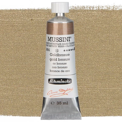 Schmincke Mussini olajfesték, 35 ml - 864, gold bronze