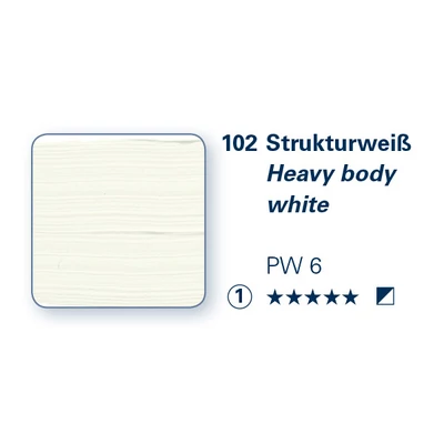 Schmincke PRIMAcryl akrilfesték, 35 ml - 102, heavy body white