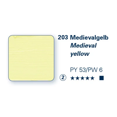 Schmincke PRIMAcryl akrilfesték, 35 ml - 203, medieval yellow