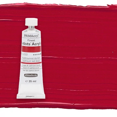 Schmincke PRIMAcryl akrilfesték, 35 ml - 322, cadmium red deep