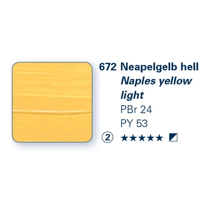 Schmincke PRIMAcryl akrilfesték, 35 ml - 672, naples yellow light