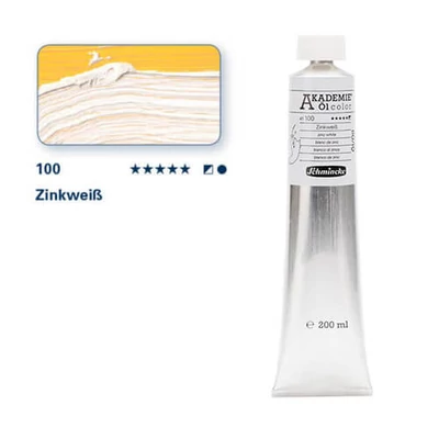 Schmincke Akademie olajfesték, 200 ml - 100, zinc white