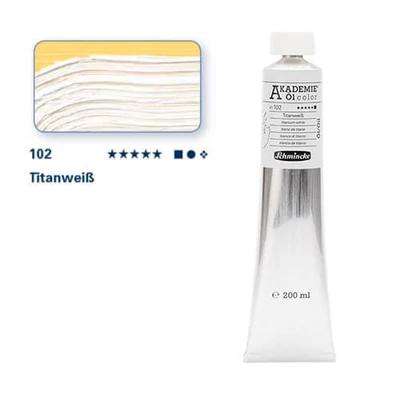 Schmincke Akademie olajfesték, 200 ml - 102, titanium white