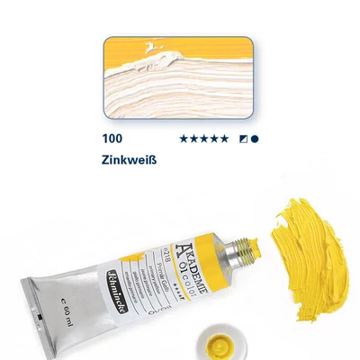 Schmincke Akademie olajfesték, 60 ml - 100, zinc white