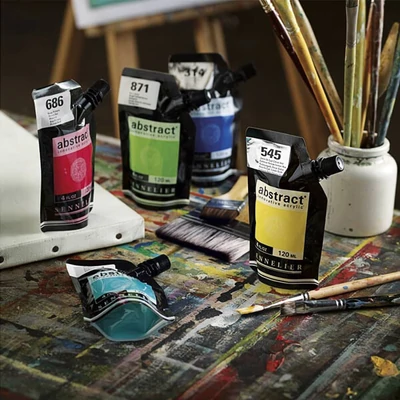 Sennelier Abstract akrilfesték, 120 ml - 211, burnt sienna