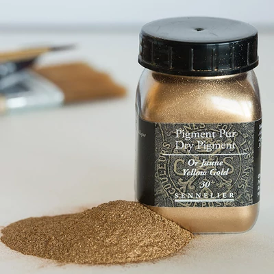 Sennelier pigment - 030, yellow gold, 90 g