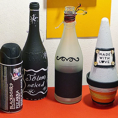 Táblafesték spray, Pinty Plus Art, 400 ml - fekete