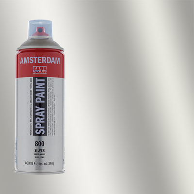 Talens Amsterdam vízbázisú akrilfesték spray, 400 ml - 800 silver