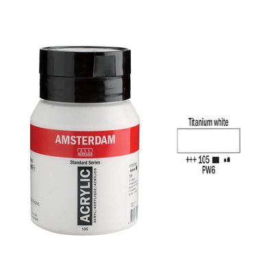 Talens Amsterdam akrilfesték, 500 ml - 105, titanium white