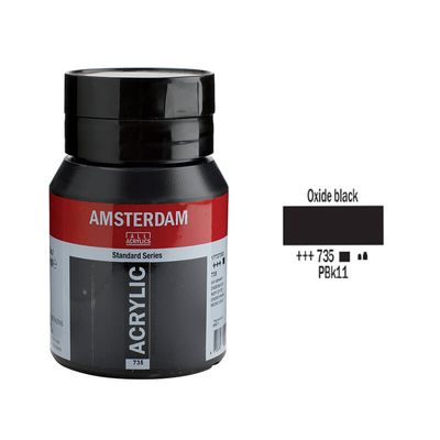 Talens Amsterdam akrilfesték, 500 ml - 735, oxide black