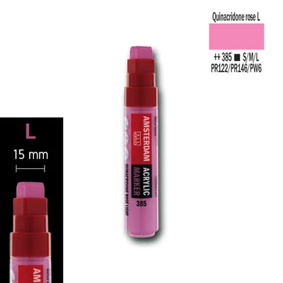Talens Amsterdam akril filctoll, L, 385 - quinacridone rose light
