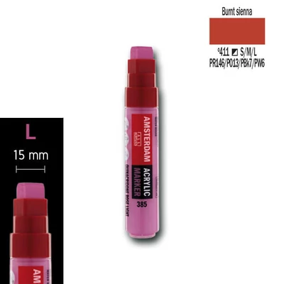 Talens Amsterdam akril filctoll, L - 411, burnt sienna