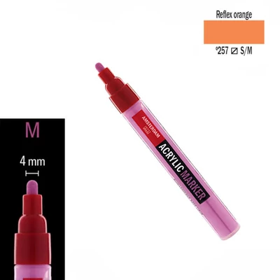 Talens Amsterdam akril filctoll, M, 257 - reflex orange