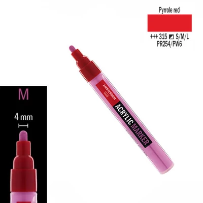 Talens Amsterdam akril filctoll, M, 315 - pyrrole red