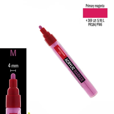 Talens Amsterdam akril filctoll, M - 369, primary magenta