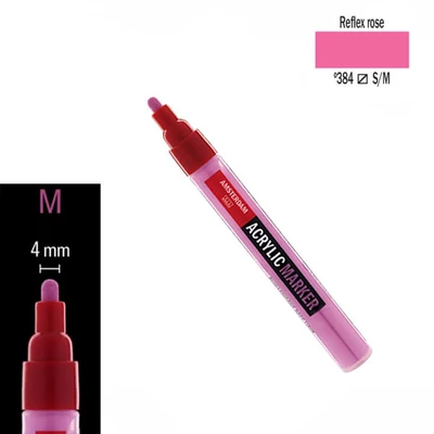 Talens Amsterdam akril filctoll, M, 384 - reflex rose