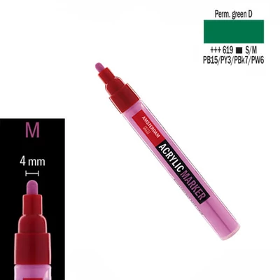 Talens Amsterdam akril filctoll, M, 619 - permanent green deep