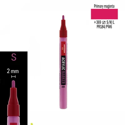 Talens Amsterdam akril filctoll, S - 369, primary magenta