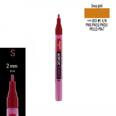 Talens Amsterdam akril filctoll, S, 803 - deep gold