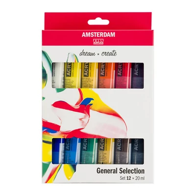 Talens Amsterdam akrilfesték készlet - 12x20 ml
